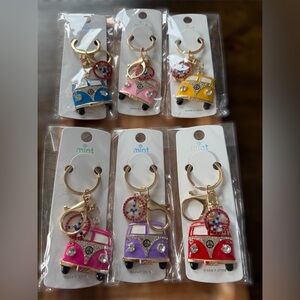 Colorful VW Van Bag Charm/Keychain